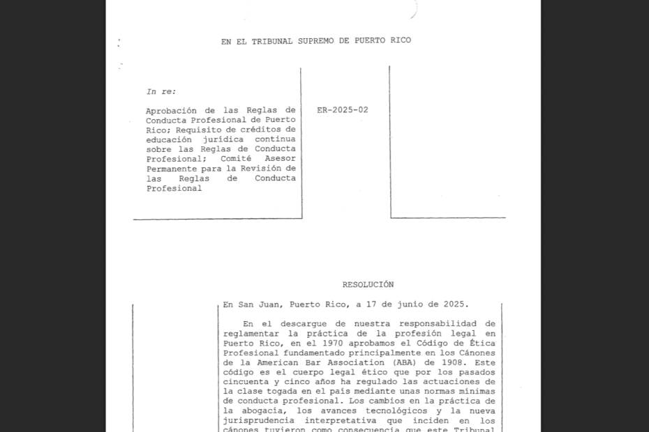 Puerto Rico Adopts Duty of Technology Competence with Rule that Goes Farther than ABA Model Puerto Rico Adopts Duty of Technology Competence with Rule that Goes Farther than ABA Model