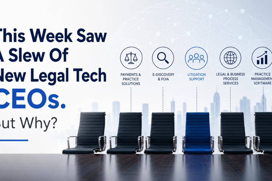 This Week Saw A Slew Of New Legal Tech CEOs. But Why?